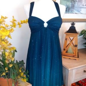 Beautiful emerald green Sparkle cocktail dress